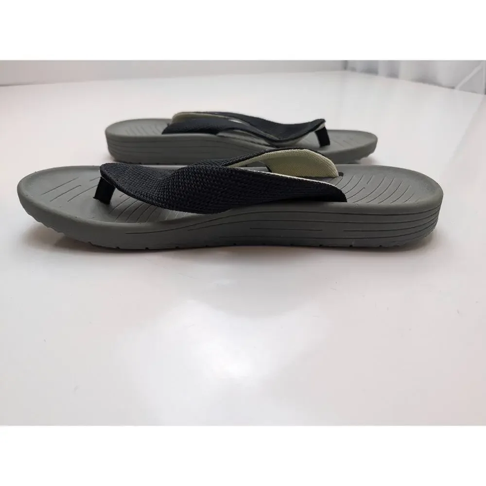 Hey Dude Milo Black Army Flip Flop Thong Sandals Men's Size 15 Comfort